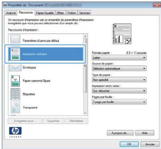 HP LASERJET PRO 400 M425 - Créer un raccourci d'impression (windows) - 3