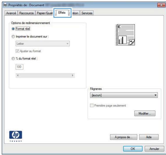 HP LASERJET PRO 400 M425 - Mettre un document à l'échelle du papier (windows) - 2
