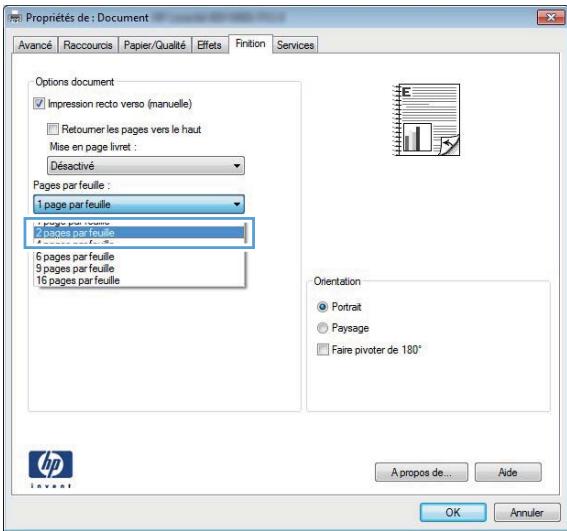 HP LASERJET PRO 400 M425 - Impression de plusieurs pages par feuille avec windows - 4