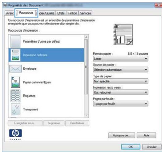 HP LASERJET PRO 400 M425 - Créer un raccourci d'impression (windows) - 2