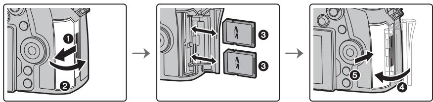 PANASONIC LUMIX G9 - Insertion de la carte (en option) - 1