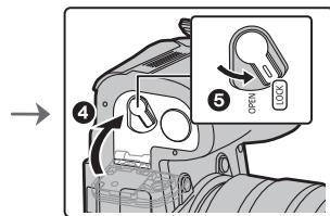 PANASONIC LUMIX G9 - Insertion de la batterie - 3