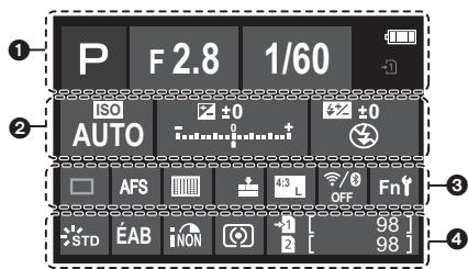 PANASONIC LUMIX G9 - Information d'enregistrement à l'écran - 1