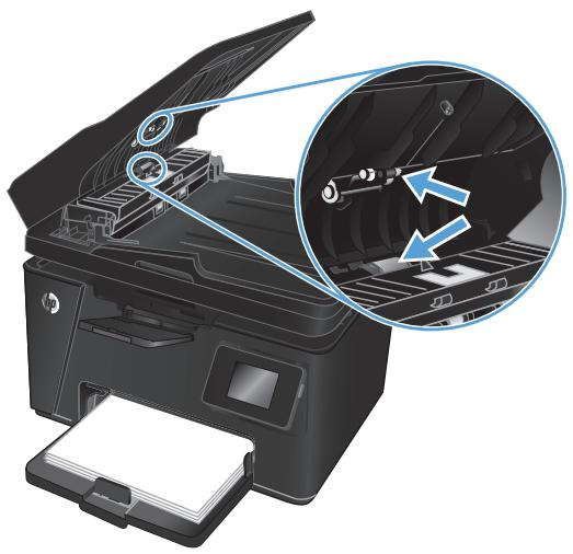 HP LASERJET PRO M125NW - Nettoyez les rouleaux et le tampon de séparation du bac d'alimentation. - 2