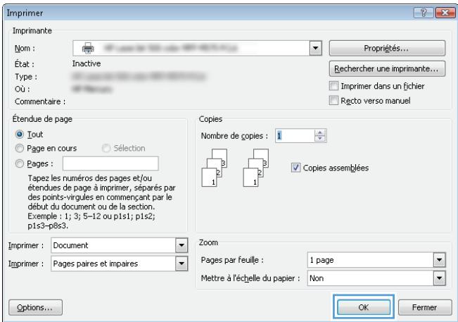 HP LASERJET PRO M125NW - Imprimer plusieurs pages par feuille (Windows) - 7