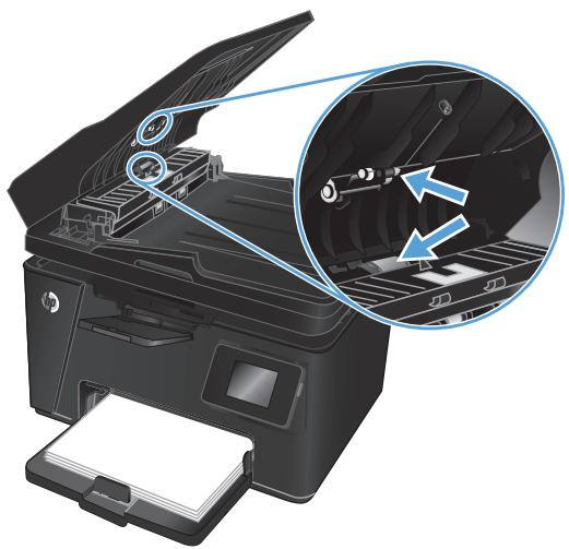 HP LASERJET PRO M125NW - Nettoyez les rouleaux et le tampon de séparation du bac d'alimentation. - 2