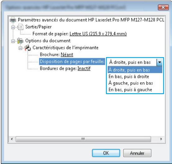 HP LASERJET PRO M125NW - Imprimer plusieurs pages par feuille (Windows) - 5