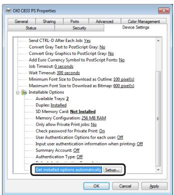 OKI C833N - Pour le pilote PS windows - 1