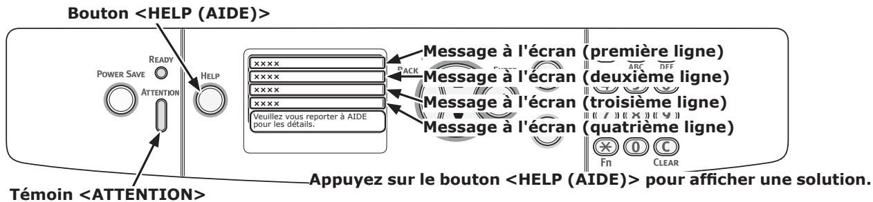 OKI C833N - Lorsqu'un message de remplacement des consommables ou de maintenance de l'appareil s'affiche - 1