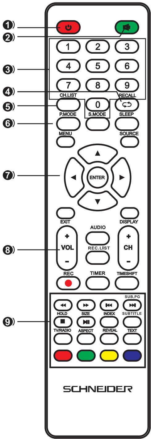 SCHNEIDER LED24-SCP100HC - Using the Remote Control: - 2