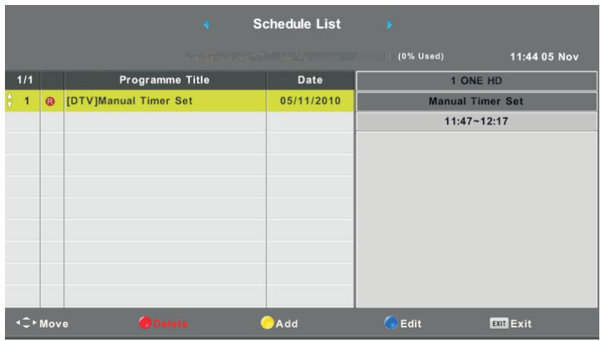 SCHNEIDER LED24-SCP100HC - Schedule List - 1