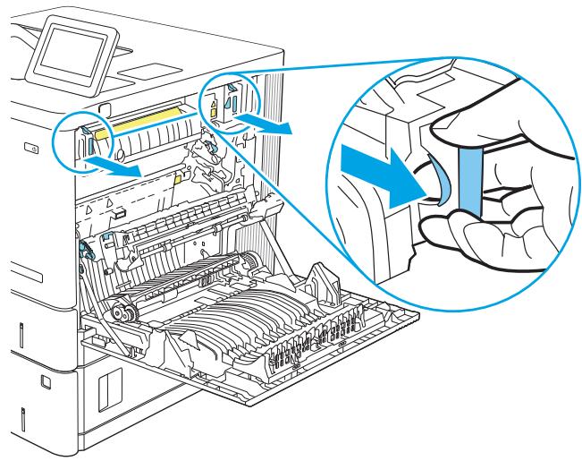 HP M555DN - B bourrage papier au niveau de la porte droite et de l'unité de fusion - 10