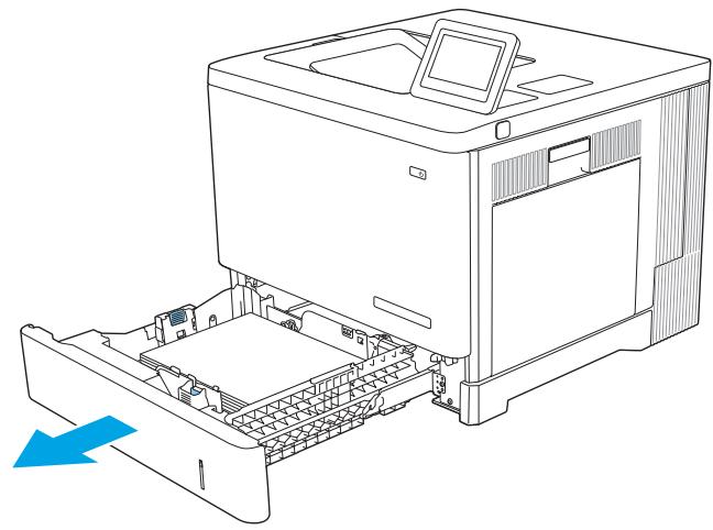 HP M555DN - Ouvrez le bac. - 1
