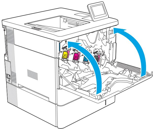 HP M555DN - Retrait et remplacement de l'unité de récapération du toner - 7