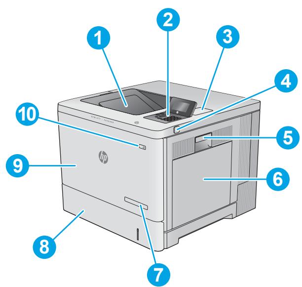 HP M555DN - Vue de face de l'imprimante - 1