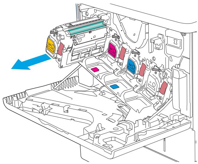 HP M555DN - Retrait et remplacement des cartouches - 2