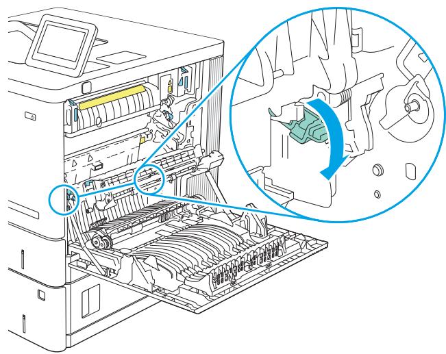 HP M555DN - B bourrage papier au niveau de la porte droite et de l'unité de fusion - 5