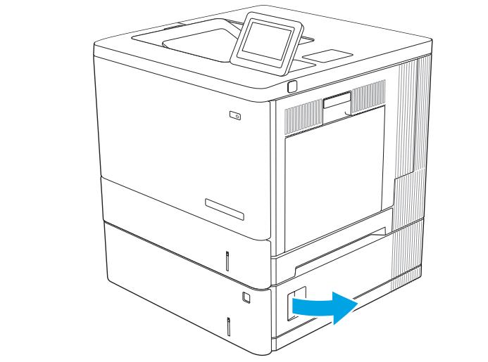 HP M555DN - A3, 13. A4, 13. A5 bourrage papier bac 3, 4 et 5 - 1