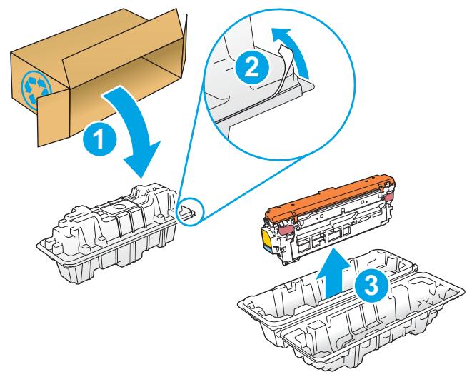 HP M555DN - Retrait et remplacement des cartouches - 3