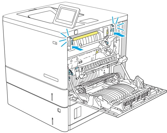 HP M555DN - B bourrage papier au niveau de la porte droite et de l'unité de fusion - 12