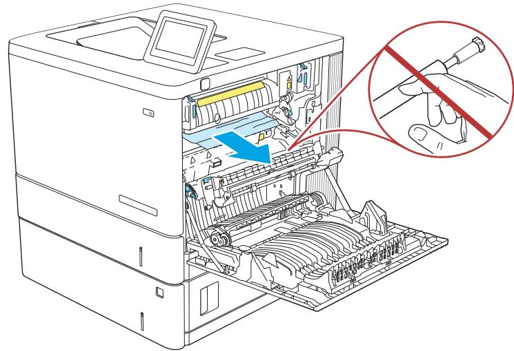 HP M555DN - B bourrage papier au niveau de la porte droite et de l'unité de fusion - 8