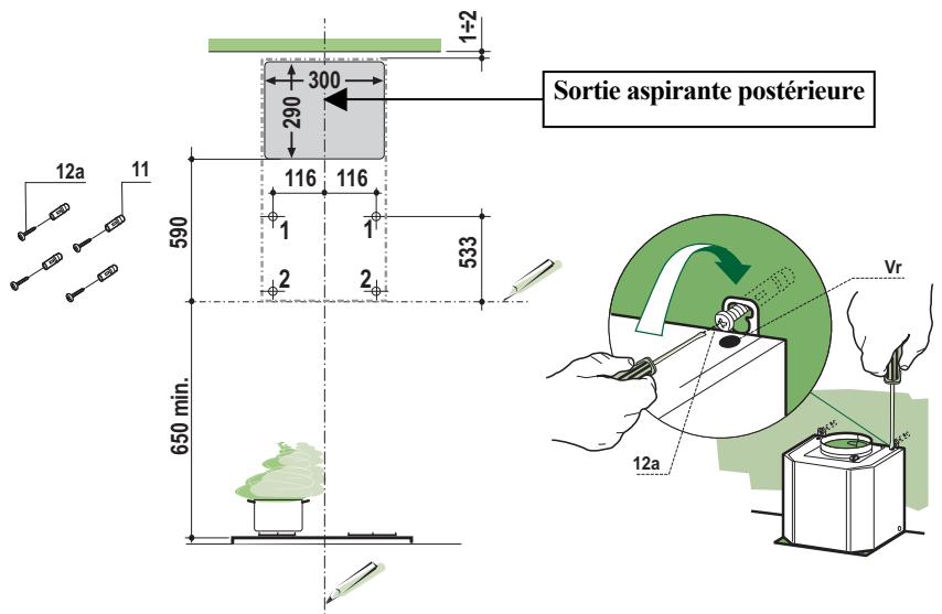 FRANKE TURN FTU 3805 XS - Perçage paroi et fixation du groupe moteur - 1