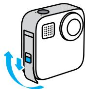 GOPRO MAX CHDHZ-202-RX - INSERTION DE LA BATTERIE ET DE LA CARTE MICROSD - 1