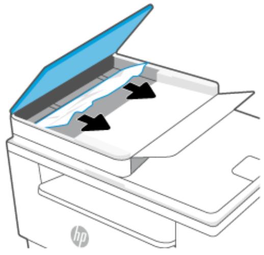 HP M234DWE - Élimination des bourrages papier dans le bac d'alimentation (certains modèles uniquement) - 2