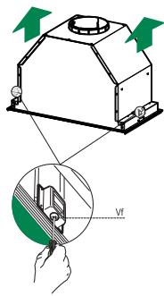 FRANKE BOX PLUS LED FBI 537 XS - BEFORE FITTING THE HOOD TO THE WALL UNIT, PROCEED AS FOLLOWS: - 7
