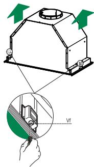 FRANKE BOX PLUS LED FBI 537 XS - PRIMA DI MONTARE LA CAPPA AL PENSILE AGIRE COME SEGUE: - 6