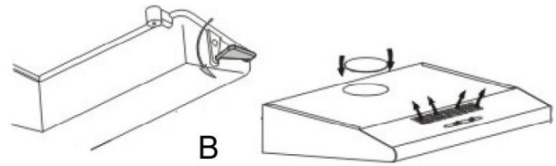 BOMANN DU 623 IX - Selecting the fume outlet - 2