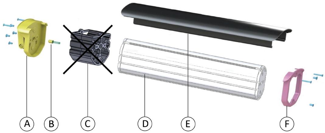 TREK ALLANT+ 5  -  ALLANT+ 7 -  ALLANT+ 8 -  ALLANT+ 8S - Remplacement d'une batterie Powertube 500 Wh par une batterie 625 Wh - 1