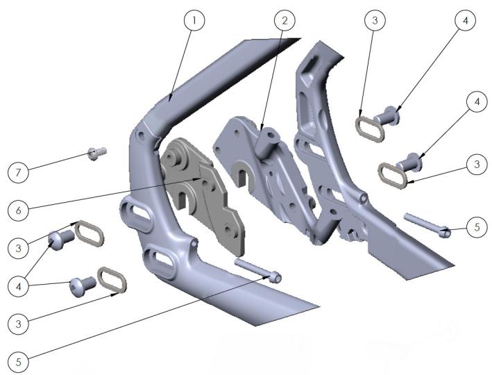 TREK ALLANT+ 5  -  ALLANT+ 7 -  ALLANT+ 8 -  ALLANT+ 8S - Pattes - cadre en aluminium (réglables, IGH) - 2