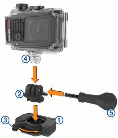 GARMIN VIRB ULTRA 30 ACTION CAMERA - Fixation de l'appareil sur le support de montage - 1