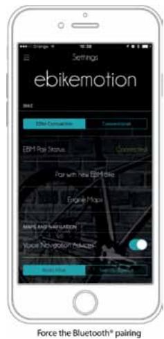 Settings ebikemotion BIME Eble Composites EBM Post Status For with new Ebik Motion English Maps MAIN ANN Recommendation Voice Neurobiology Promotion Blink Map Force the Bluetooth® pairing