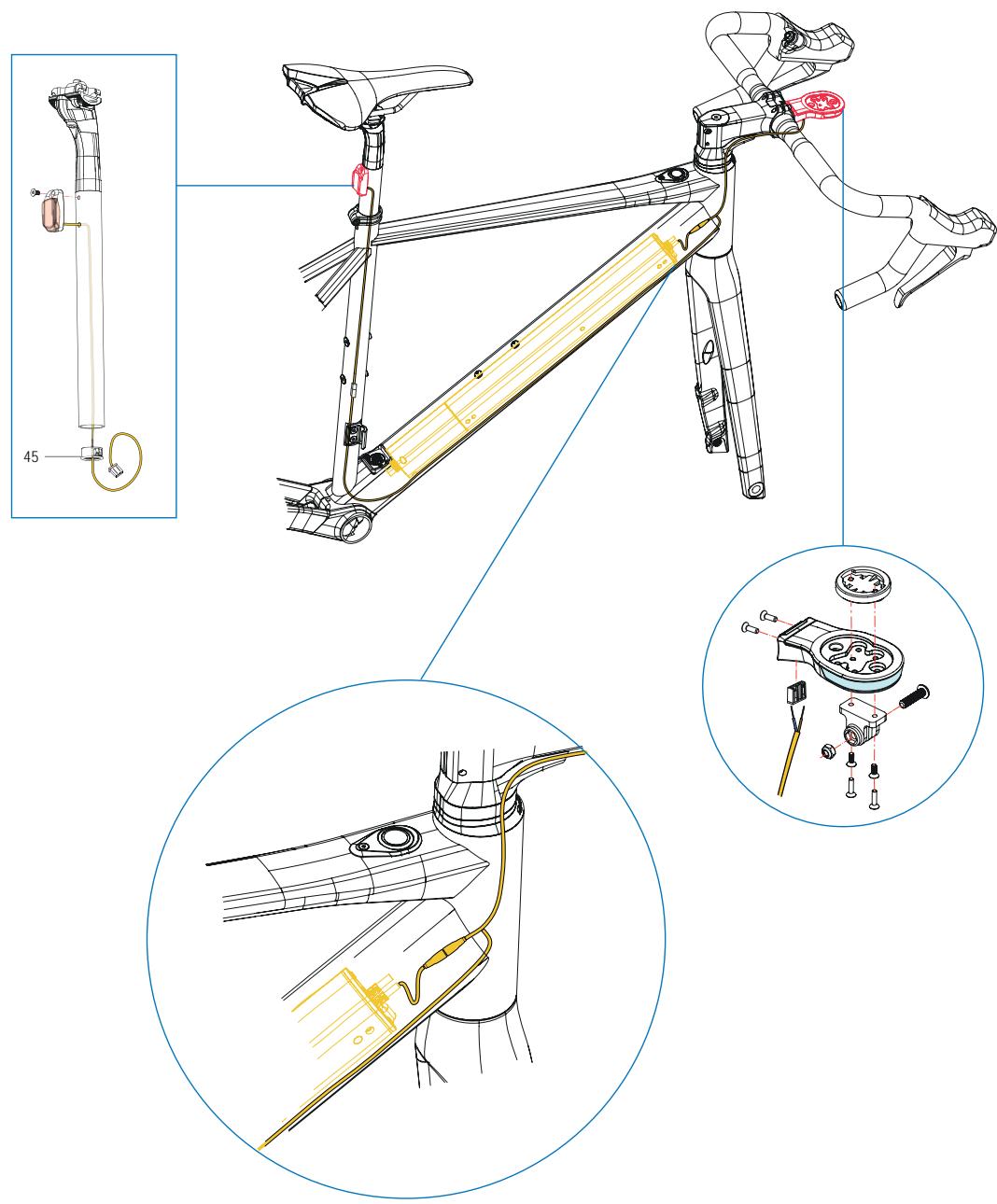 ORBEA GAIN D20 - GAIN D30 - GAIN D40 - CABLEADO DE LUCES - 1