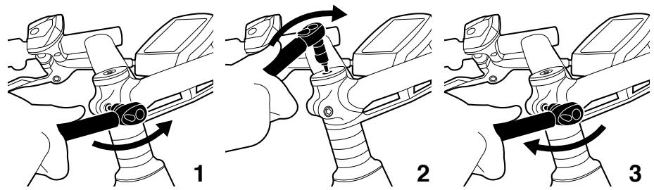 MOUSTACHE TANDEM SAMEDI - Se è presente il gioco nella serie sterzo, attenersi ai passaggi seguenti: - 1