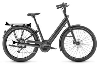 MOUSTACHE TANDEM SAMEDI - Befestigungspunkte für Gepadträger: - 1