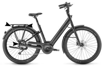 MOUSTACHE TANDEM SAMEDI - Fixation points for luggage racks : - 1