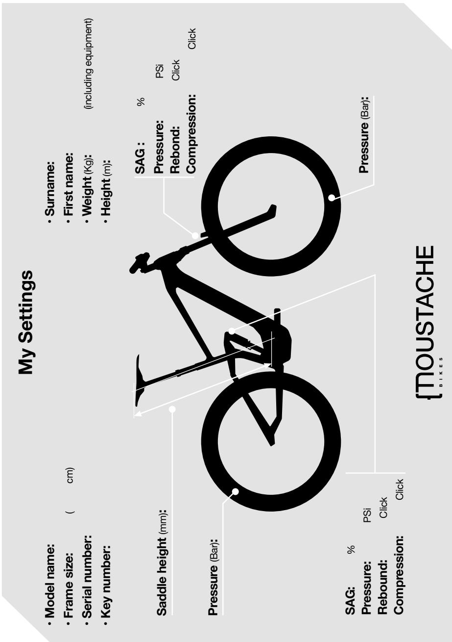 MOUSTACHE TANDEM SAMEDI - | SERVICE RECORD - 1