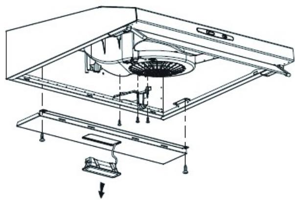 OCEANIC OCEAHC180B8 - Replacing the lamp: - 1