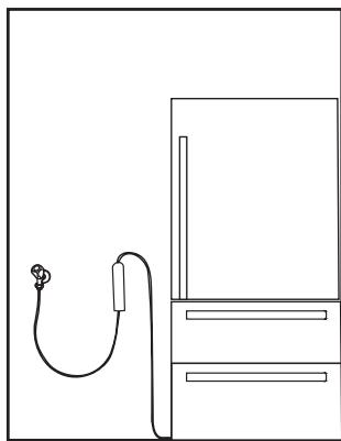 BEKO GNE60532DX - Fixation du filtré externe au mur (en option) - 8