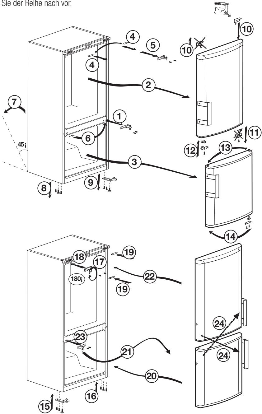 BEKO RCNE520E31W - Turanschlag umkehren - 1
