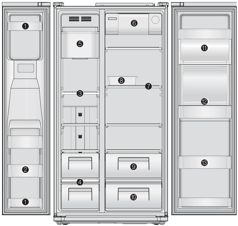 GORENJE NRS9182BBK - İç parçaların Kullanımı - 1