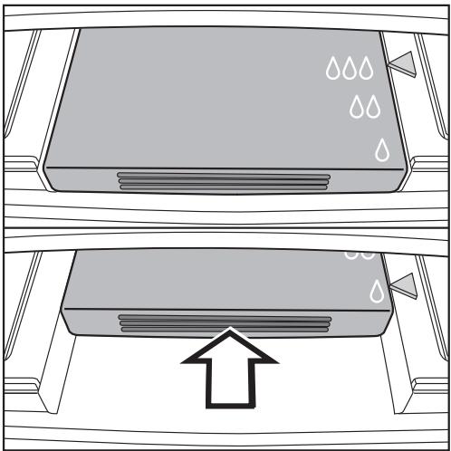 MIELE K34673ID - Régler le taux d'humidité dans le compartiment humide - 1