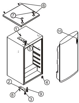CANDY CCTOS502 - 4/ INVERSION DU SENS D'OUVERTURE DES PORTES - 2