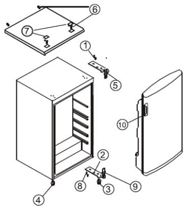 CANDY CCTOS502 - MUDAR A POSICAO DA PORTA REVERSIVE - 1