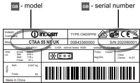 INDESIT CTAA55NFW - Recycling and Disposal Information - 1