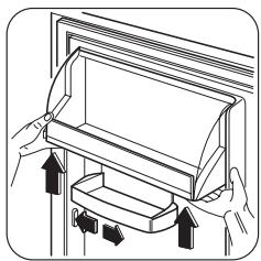ZANUSSI ZUA12420SA - Colocación de los estantes de la puerta - 1