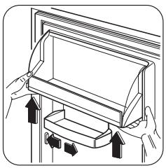 ZANUSSI ZUA12420SA - Positionnement des balconnets de la porte - 1